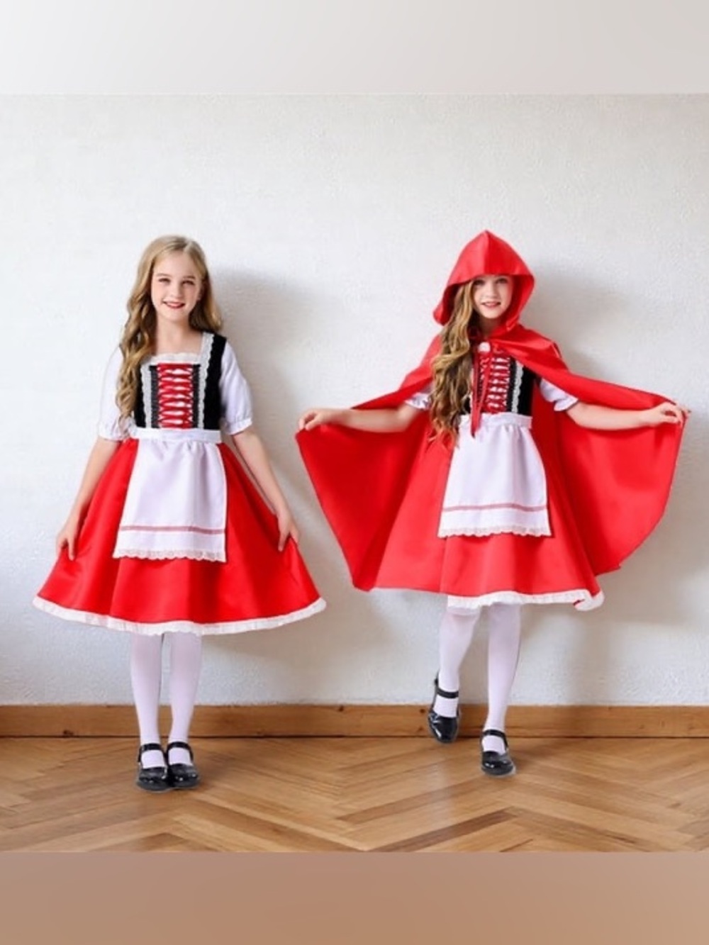 Little Red Riding Hood Girls Costume with Cape (Girls size 12) ***Like New**